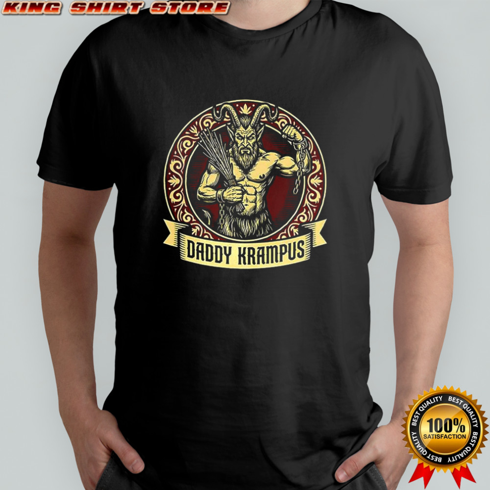 Daddy Krampus logo horror Christmas shirt