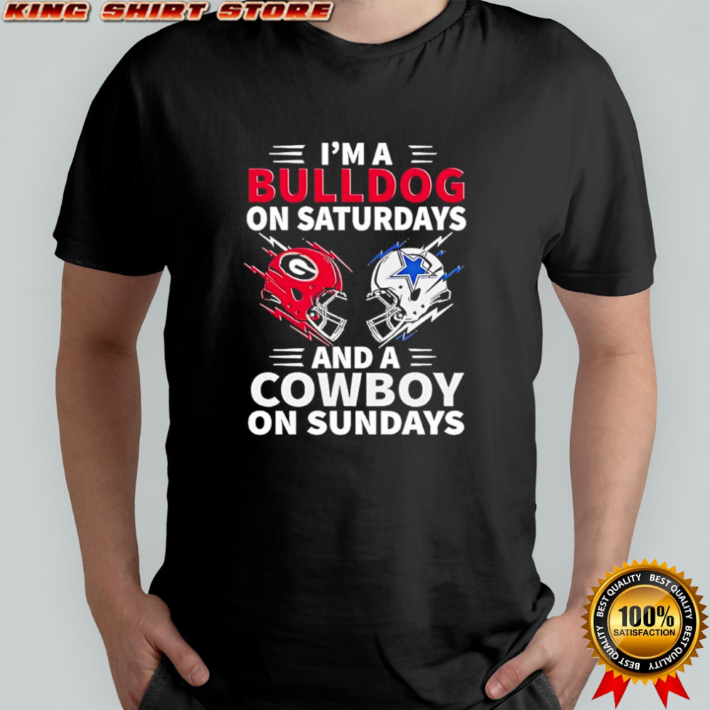 Dallas Cowboys vs Georgia Bulldogs I’m a Bulldog on saturdays and a Cowboy on sundays shirt