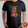 Dance With the Dead Psycho Disco skeleton on roller skates shirt
