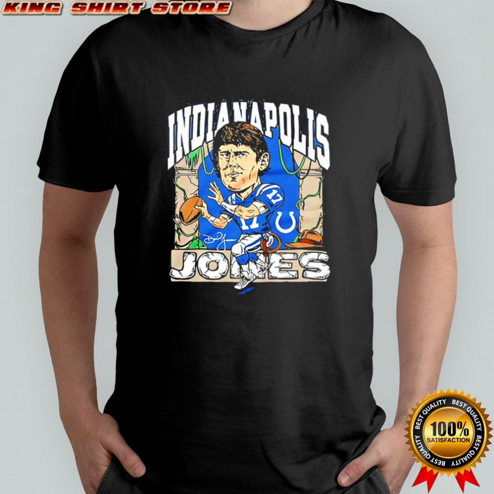 Daniel Jones Indianapolis Colts football signature cartoon shirt