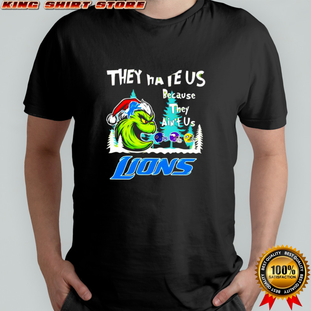 Detroit Lions x Grinch Christmas They hate us because they ain’t us shirt