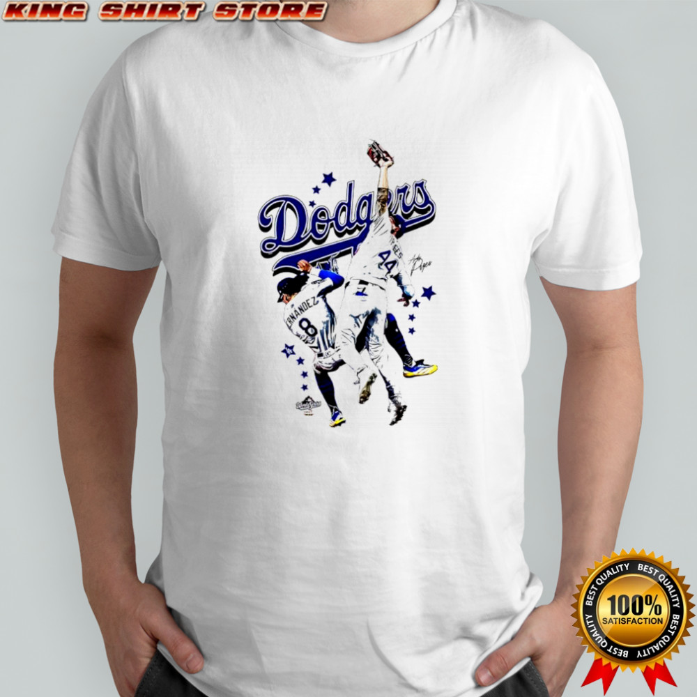 Dodgers players Hernández #8 and Pages #44 signatures graphic shirt