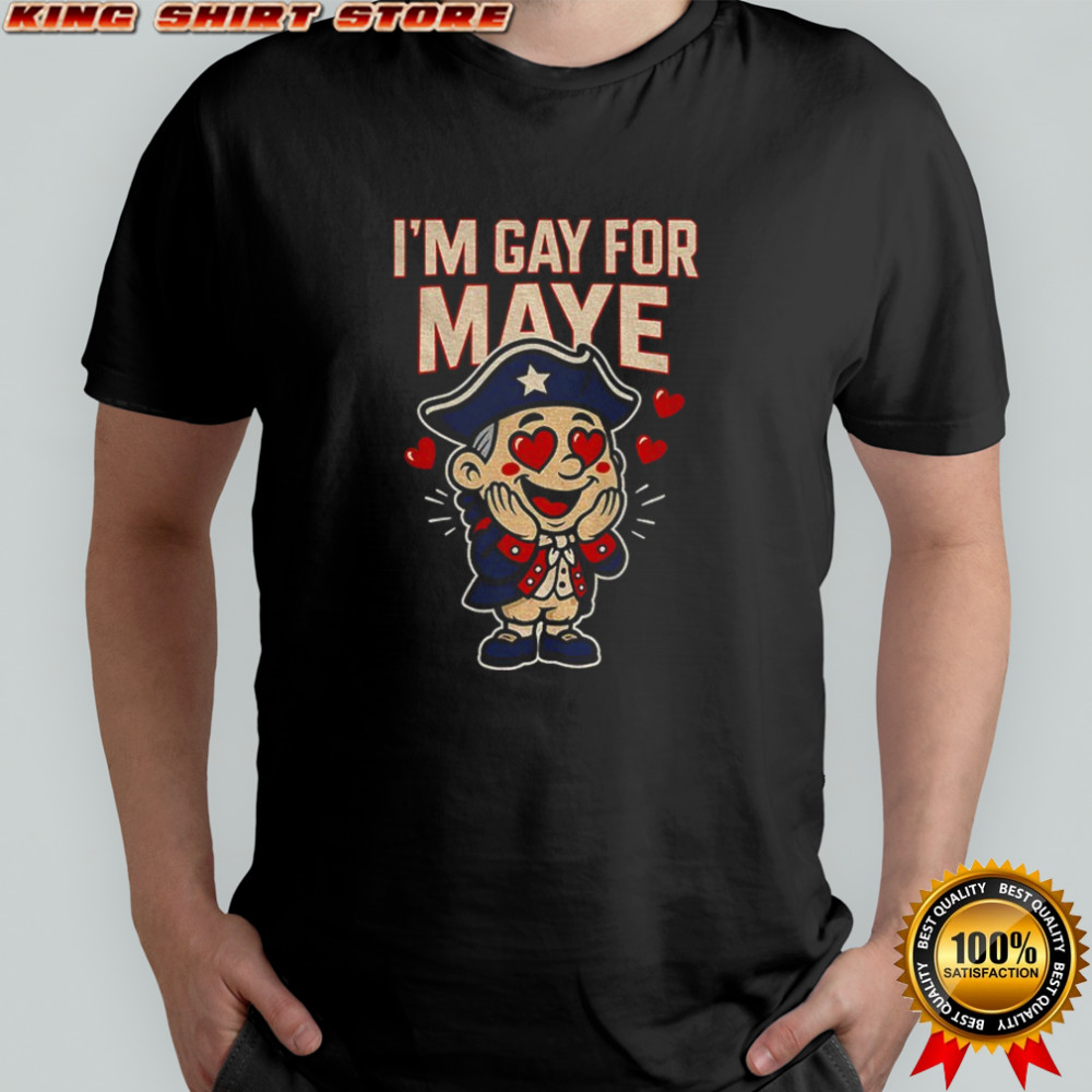 Drake Maye New England Patriots NFL Football I’m gay for Maye cartoon shirt