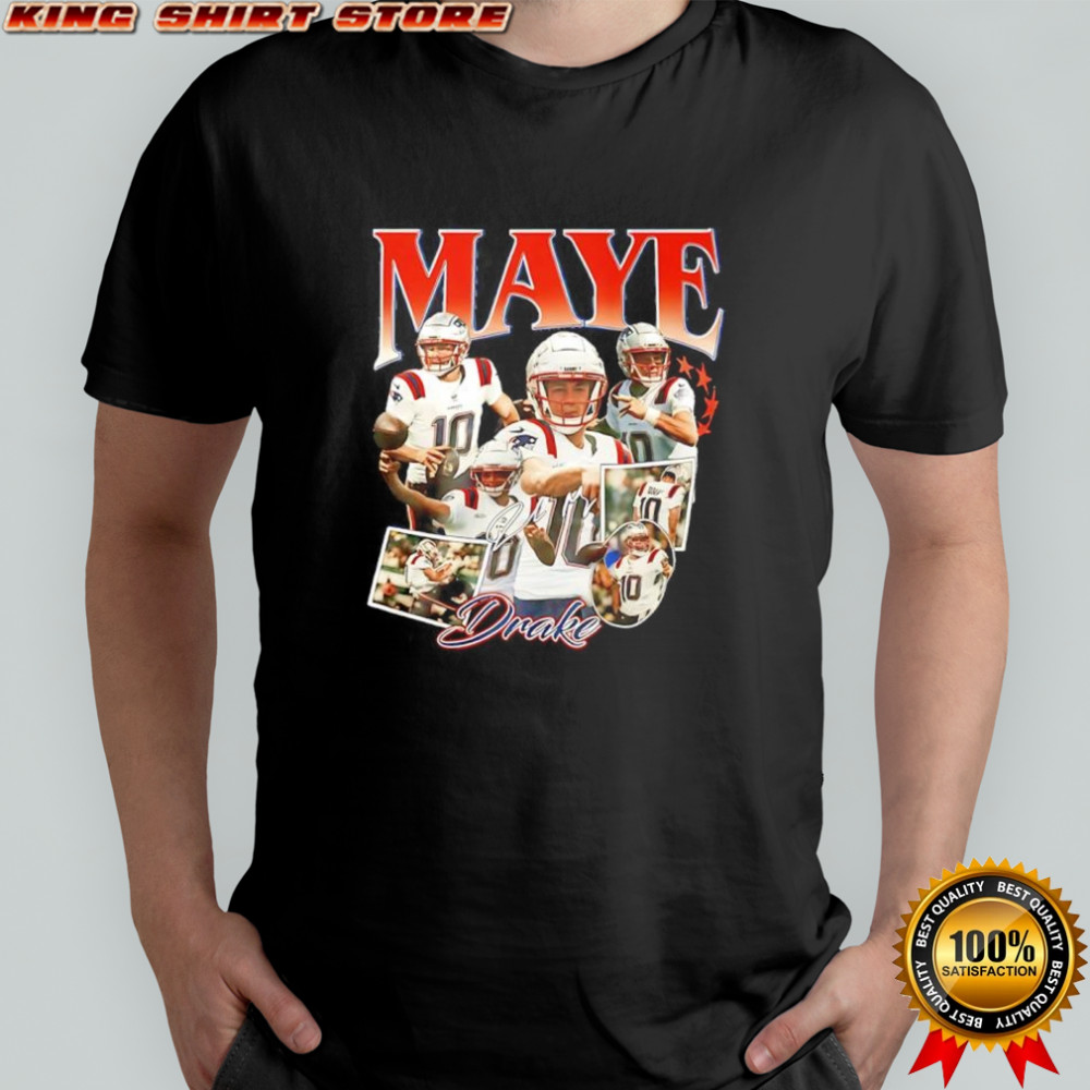 Drake Maye New England Patriots signature picture shirt