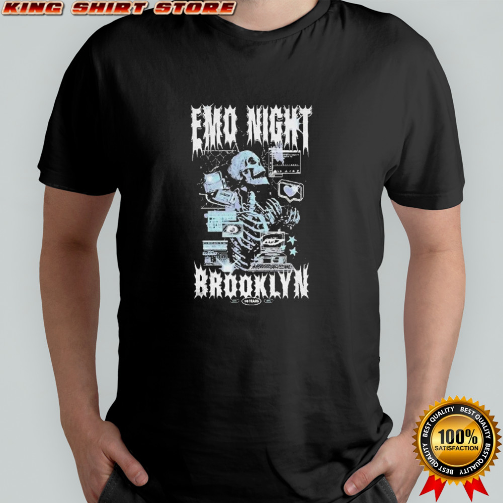 Emo Night Brooklyn Computer Skeleton T-shirt