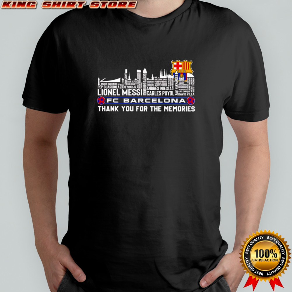 FC Barcelona thank you for the memories name shirt