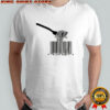 Fork twisting spaghetti barcodes shirt