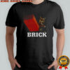 Funny cat throwing brick meme shirt