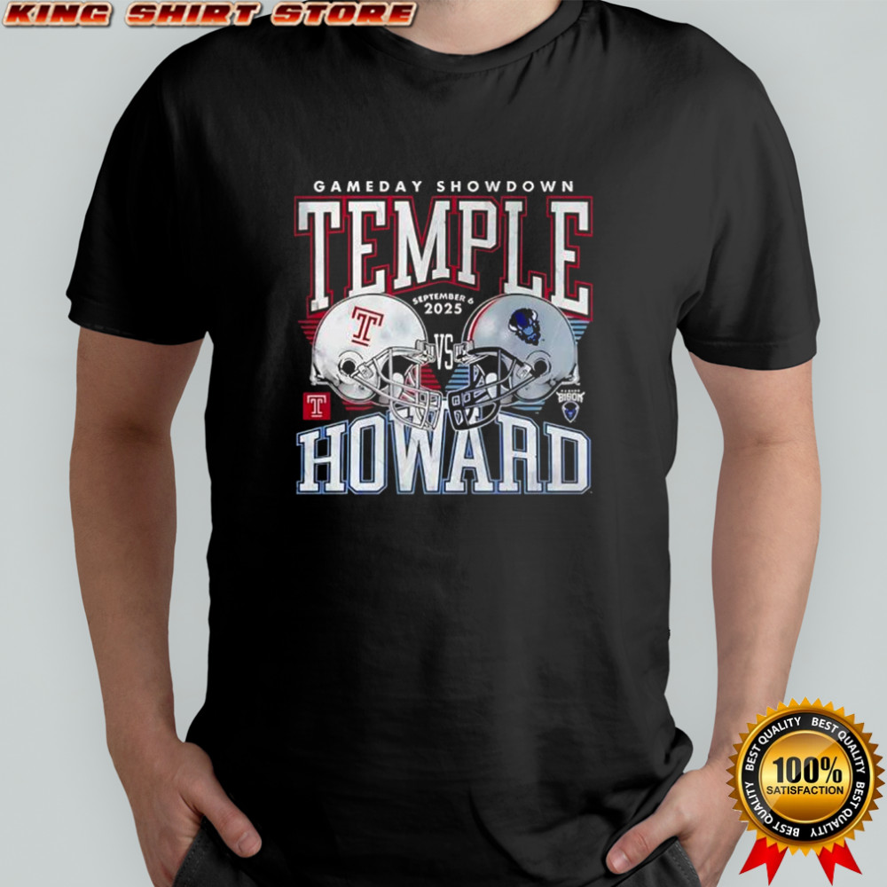 Gameday Showdown Temple Owls Howard Bison football 2025 shirt