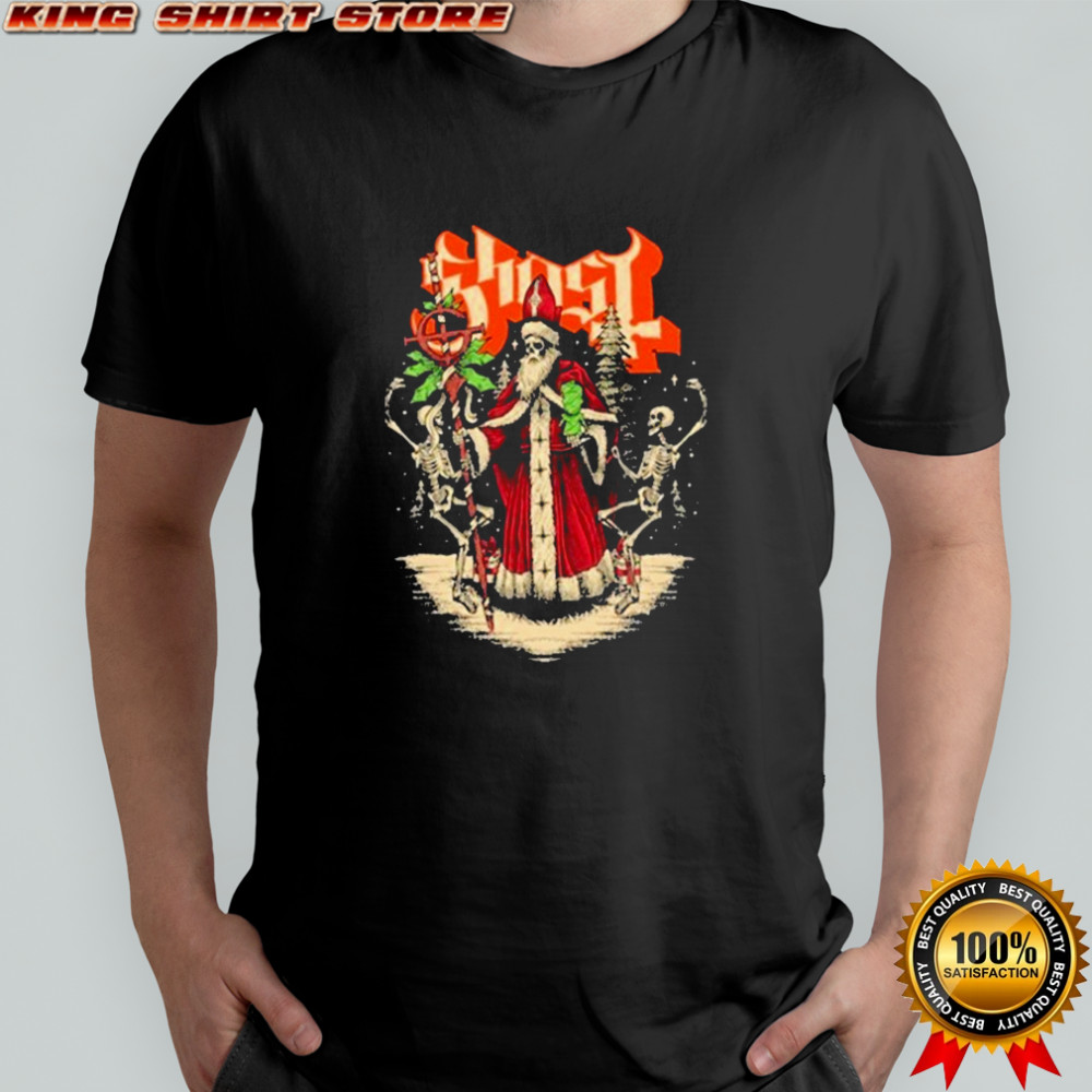 Ghost Skeleton Saint Christmas T-Shirt