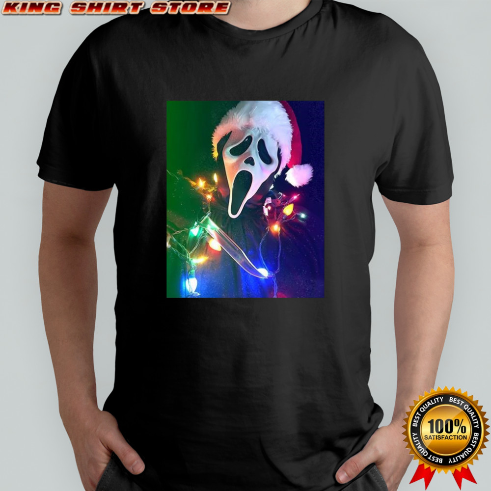 Ghostface string lights Scream Christmas shirt