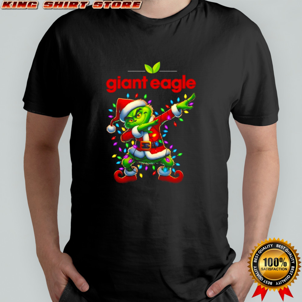 Giant Eagle x Grinch Lights Dabbing Christmas shirt