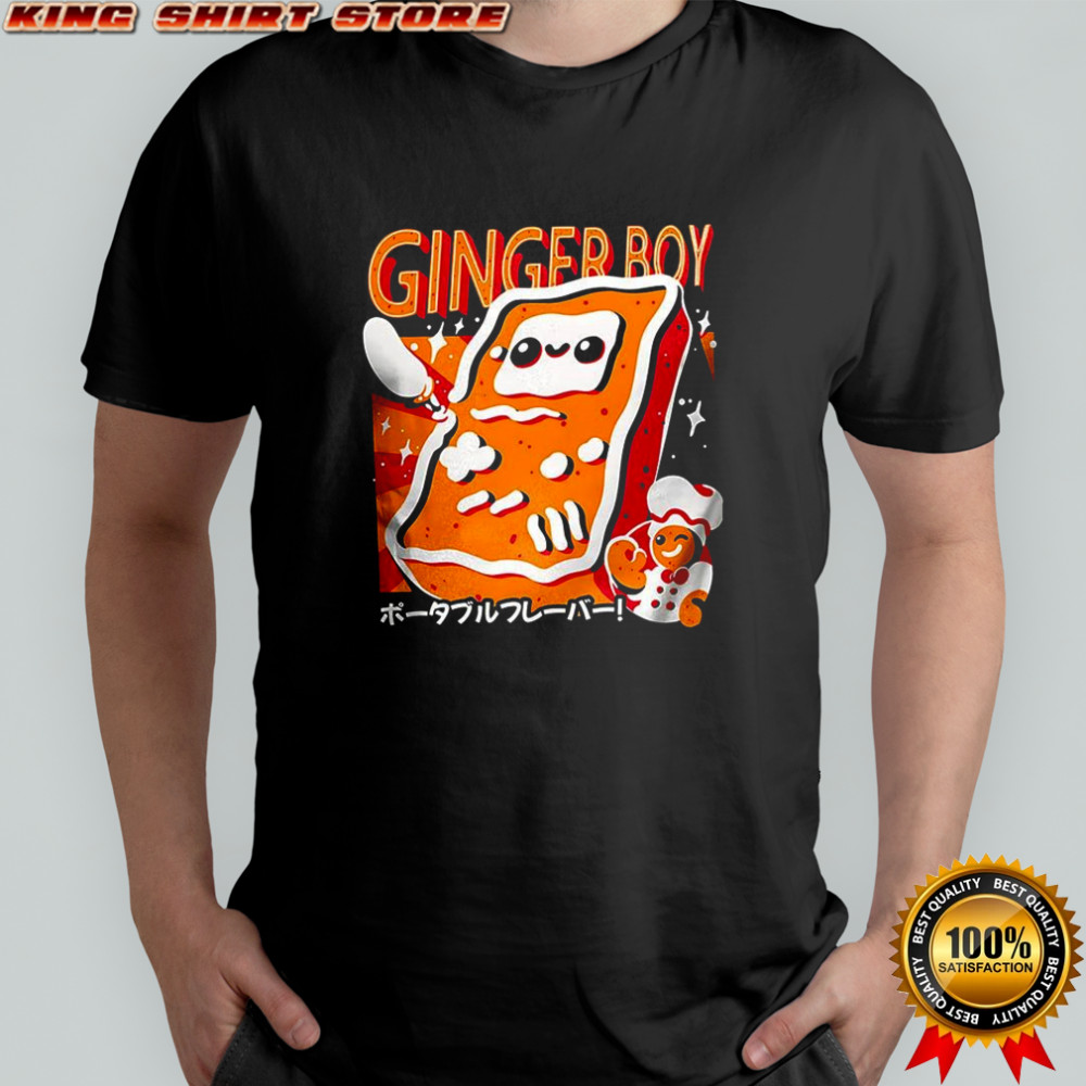 GingerBoy gingerbread handheld game console Christmas shirt