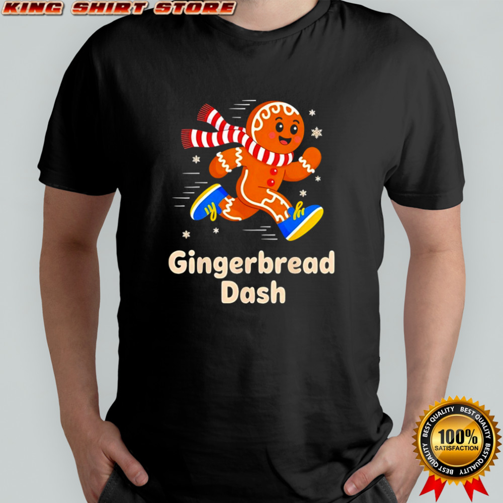 Gingerbread Dash running marathon Merry Christmas shirt