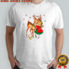 Girl and reindeer merry Christmas shirt