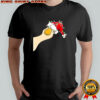 Goose wearing Christmat hat light funny shirt