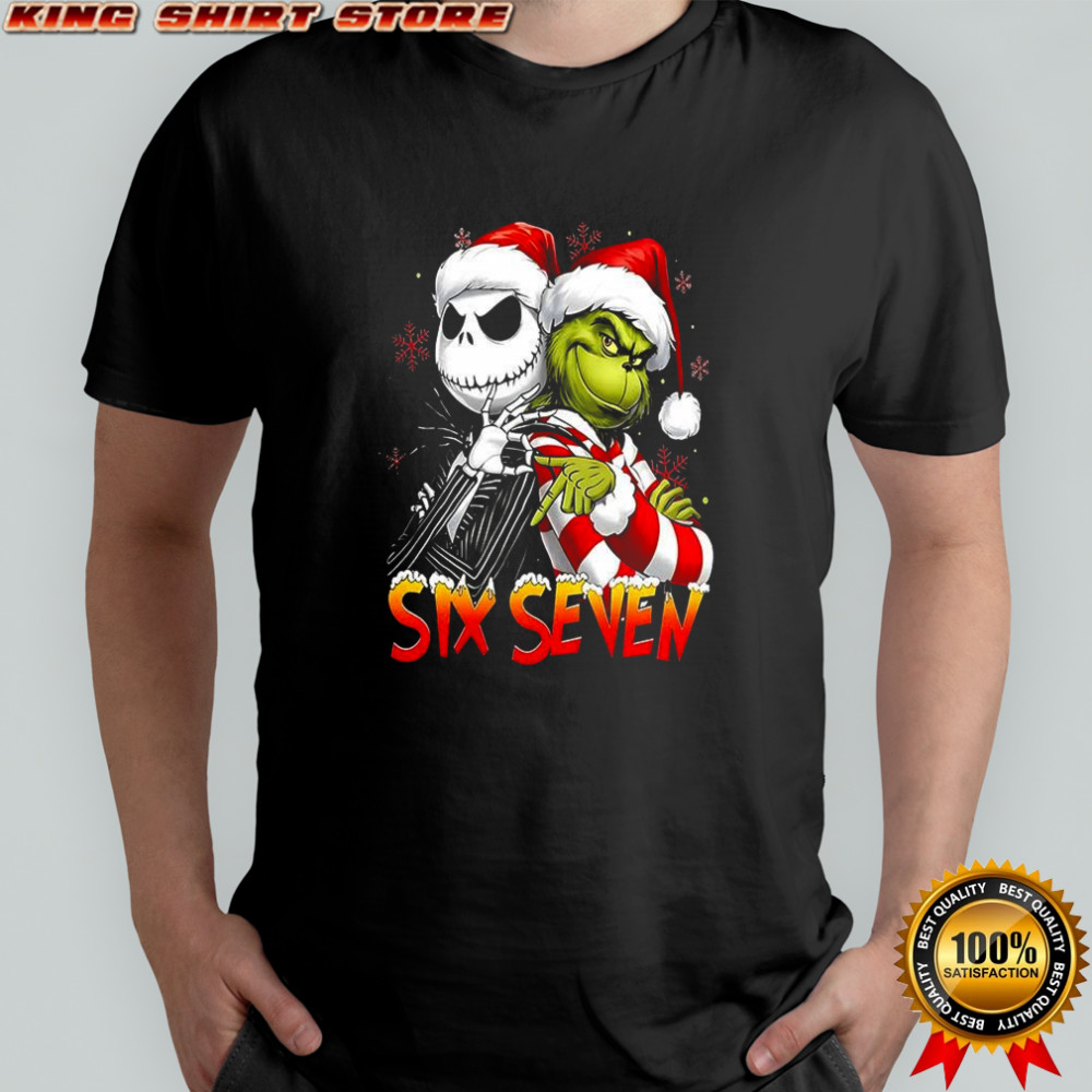 Grinch and Jack Skellington 67 meme Christmas shirt