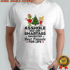 Grinch Christmas tree asshole dad and smartass daughter best friends for life shirt