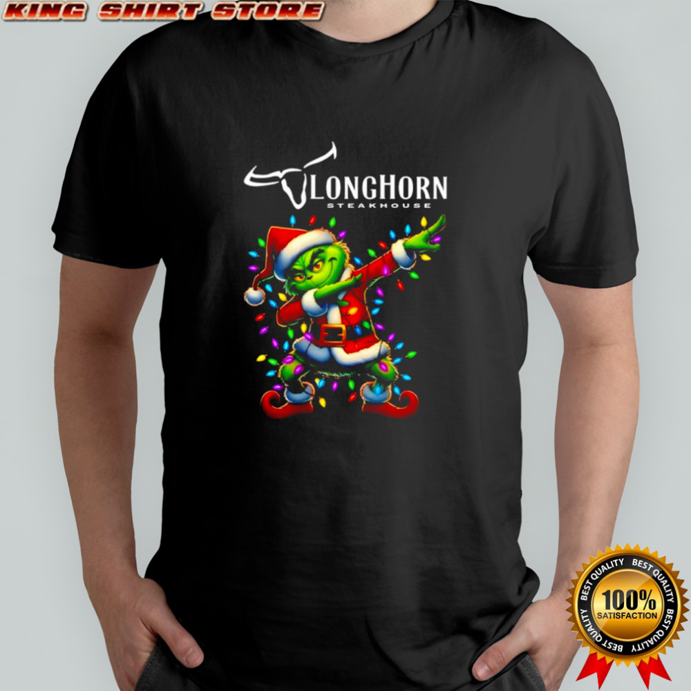 Grinch Lights Dabbing Christmas x Longhorn Steakhouse Shirt