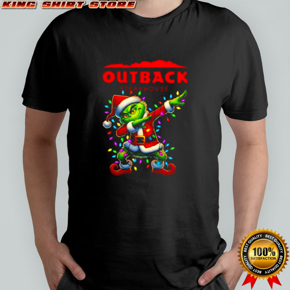 Grinch Lights Dabbing Christmas x Outback Steakhouse shirt
