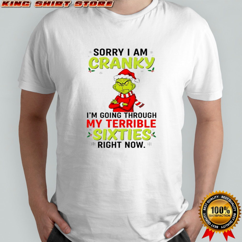 Grinch Stole Christmas sorry i am cranky i’m going through my terrible sixties right now shirt