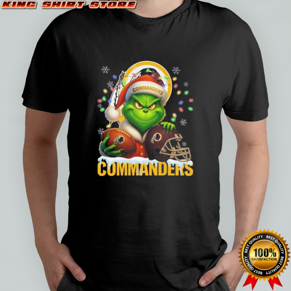 Grinch X Washington Commanders Ball And Helmet Merry Christmas Shirt