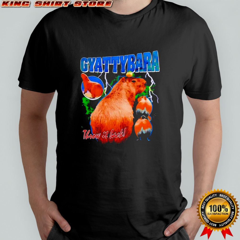 Gyattybara capybaras throw it back graphic shirt