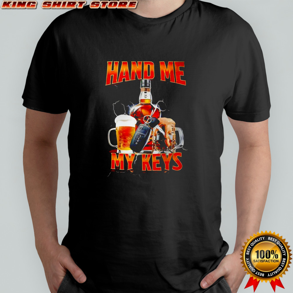Hand me the keys beer lightning graphic shirt