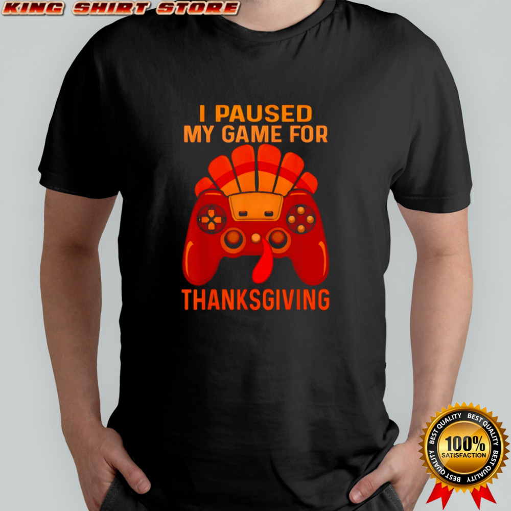 Happy Thanksgiving gaming fall Turkey gamer shirt
