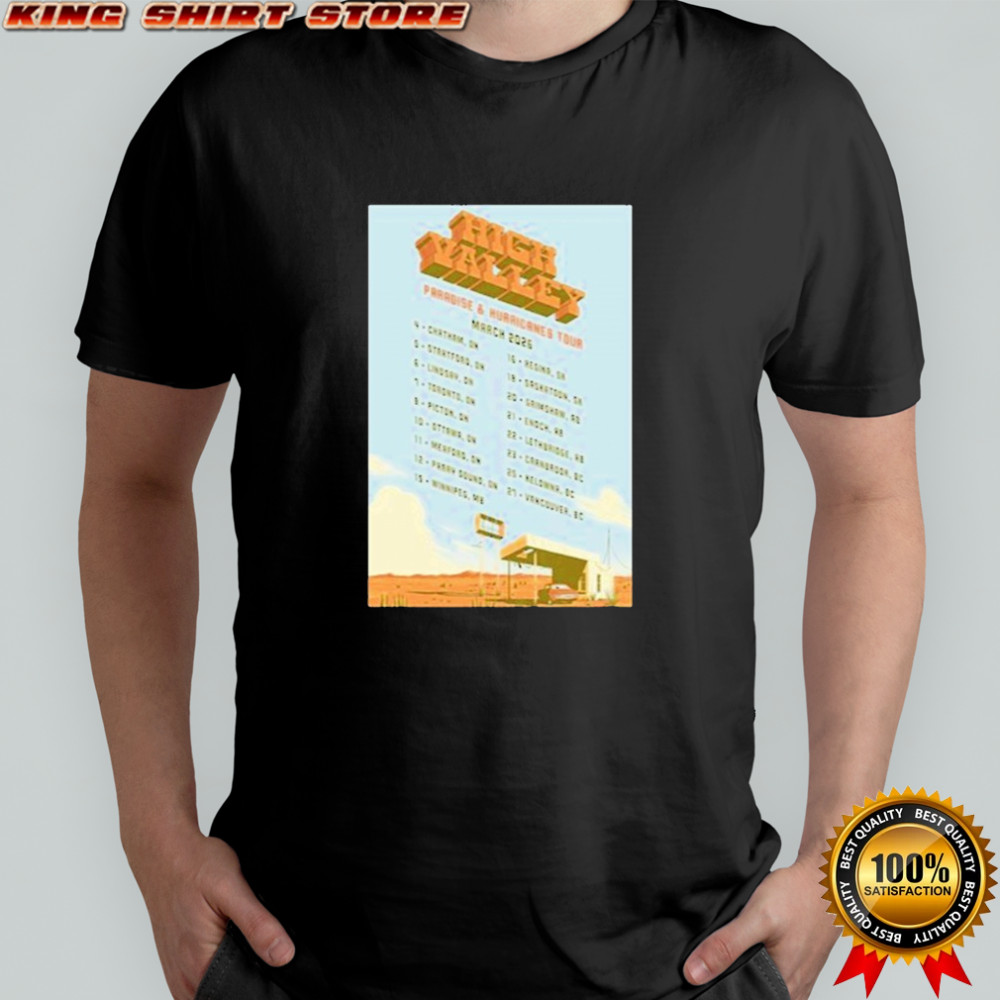 High Valley Paradise Hurricanes Tour March 2026 T-shirt