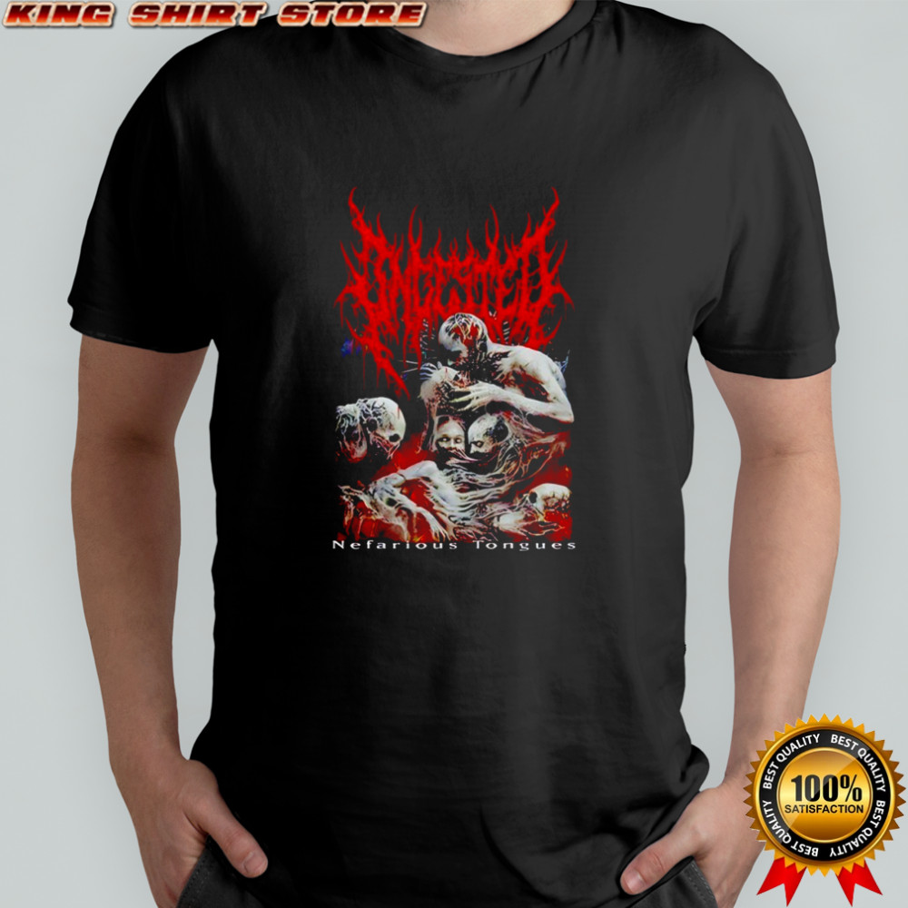 Ingested metal band nefarious tongues shirt