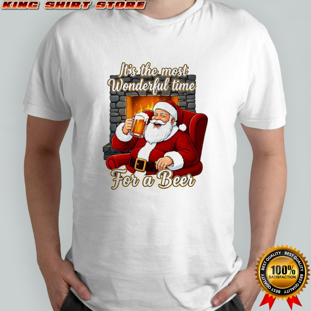 It’s the most wonderful time for a beer Santa Claus shirt