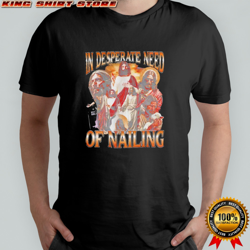 Jesus in desperate need of nailing shirt