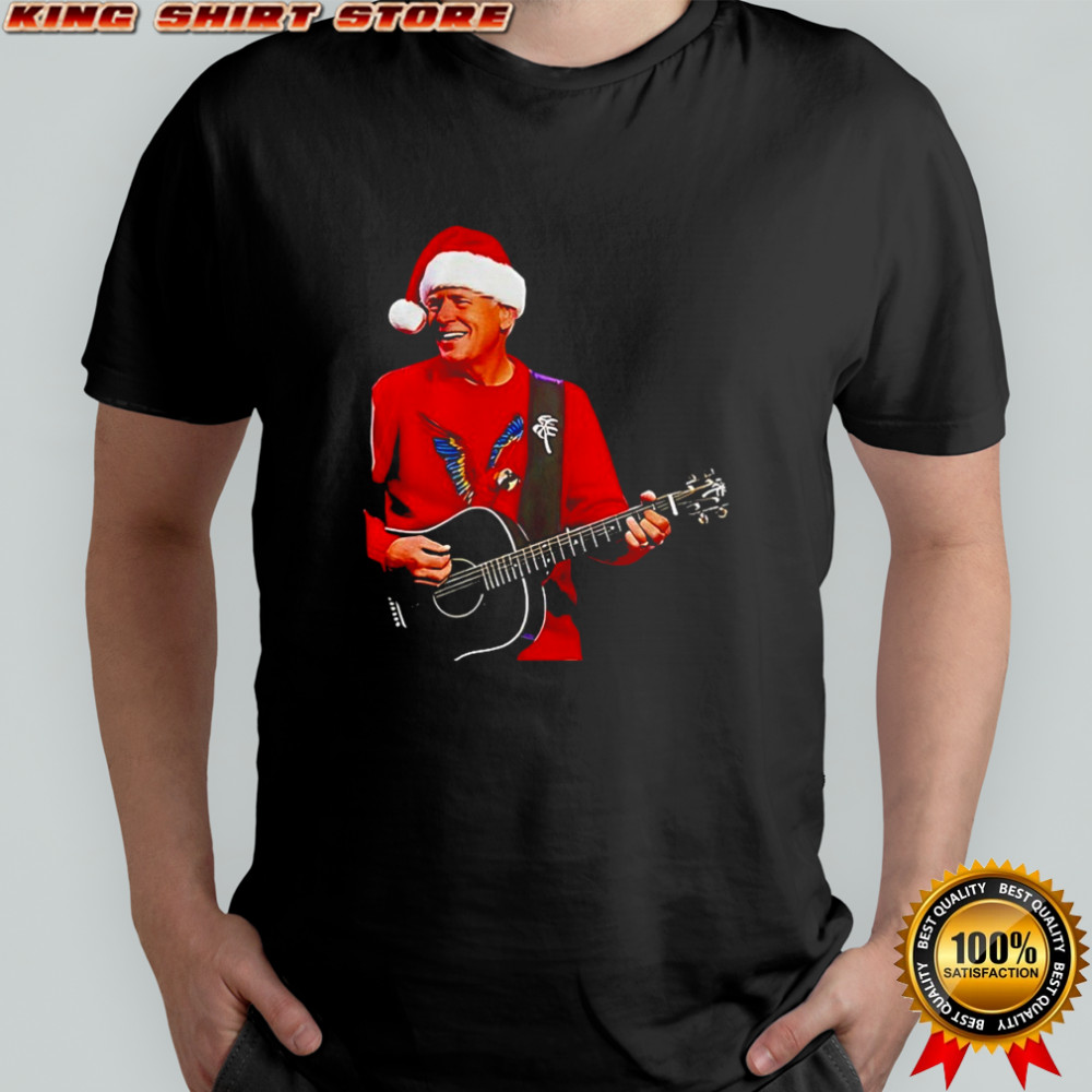 Jimmy Buffett playing guitar Merry Christmas shirt