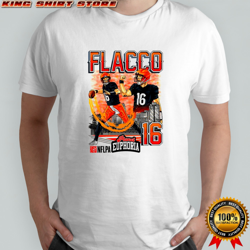 Joe Flacco Cincinnati Bengals football number 16 skyline cartoon shirt