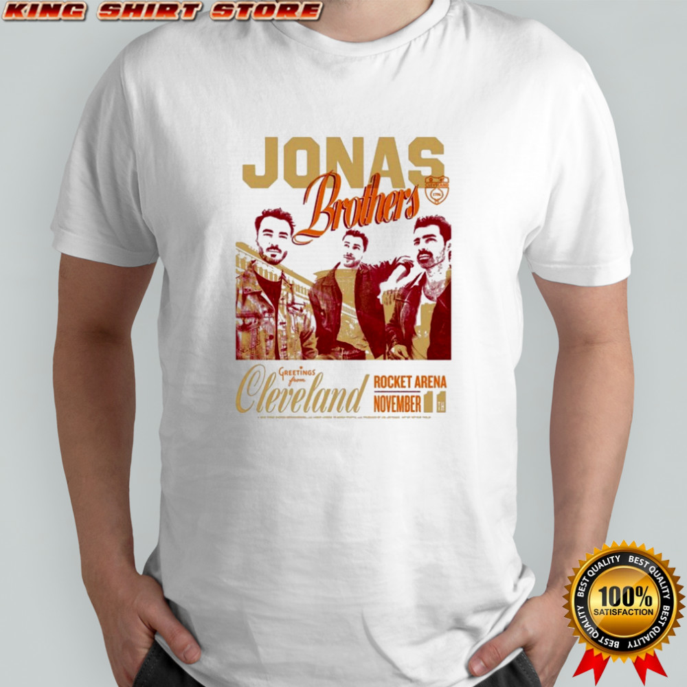 Jonas Brothers At The Rocket Arena In Cleveland OH For Nov 11 2025 Greetings From Your Hometown T-shirt
