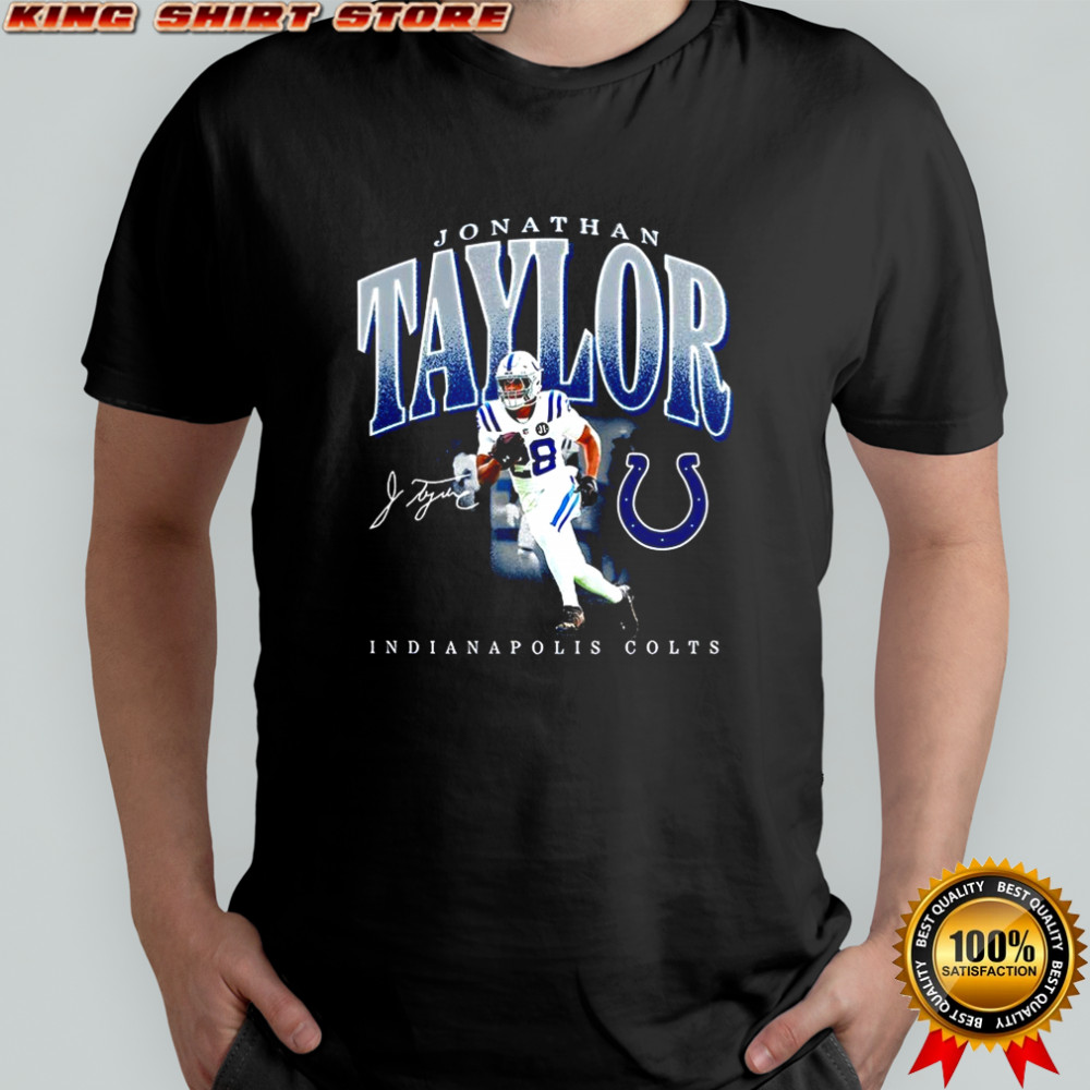 Jonathan Taylor Indianapolis Colts football player signature shirt