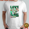 Jordan Love Green Bay Packers football number 28 skyline cartoon shirt