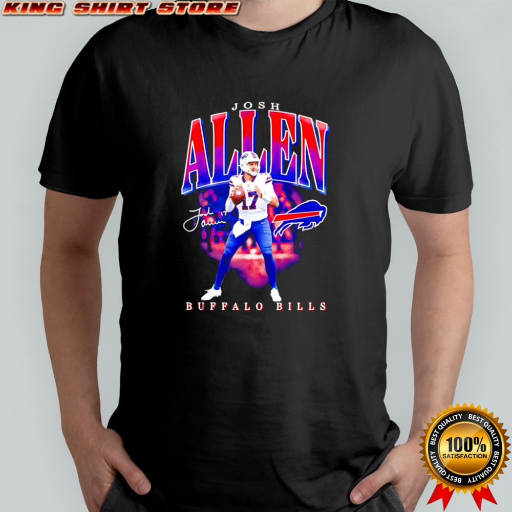 Josh Allen Buffalo Bills football player signature shirt
