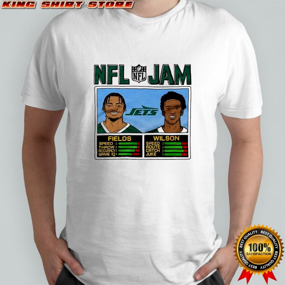 Justin Fields and Garrett Wilson New York Jets NFL Jam classic video game shirt