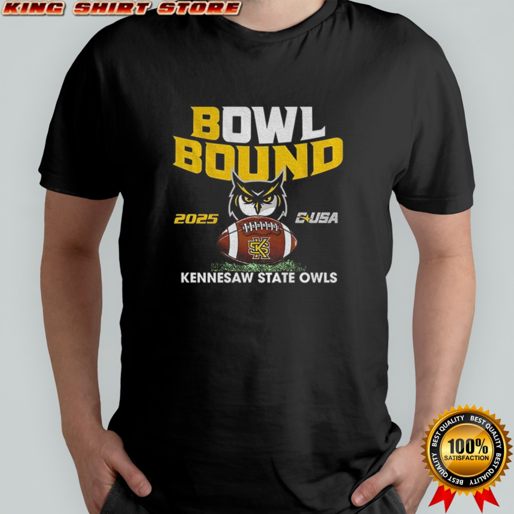 Kennesaw State Owls Football Bowl Bound 2025 USA cartoon shirt