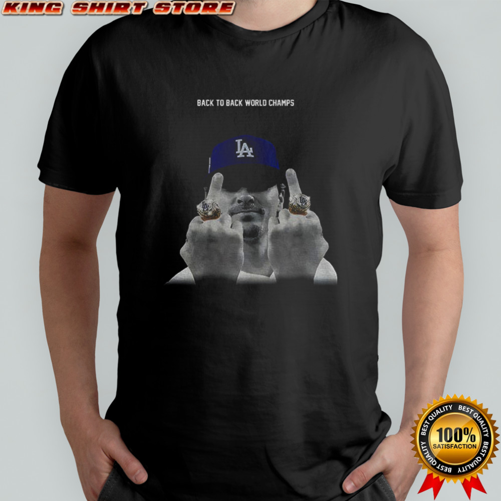 Kike Hernandez Back to Back World Series Champs 2025 Middle Finger Baseball shirt