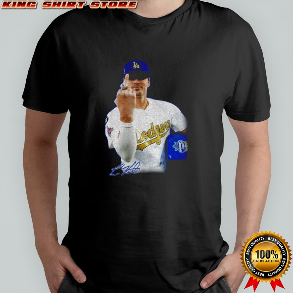 Kike Hernandez Middle Finger Meme signature Dodgers champion shirt