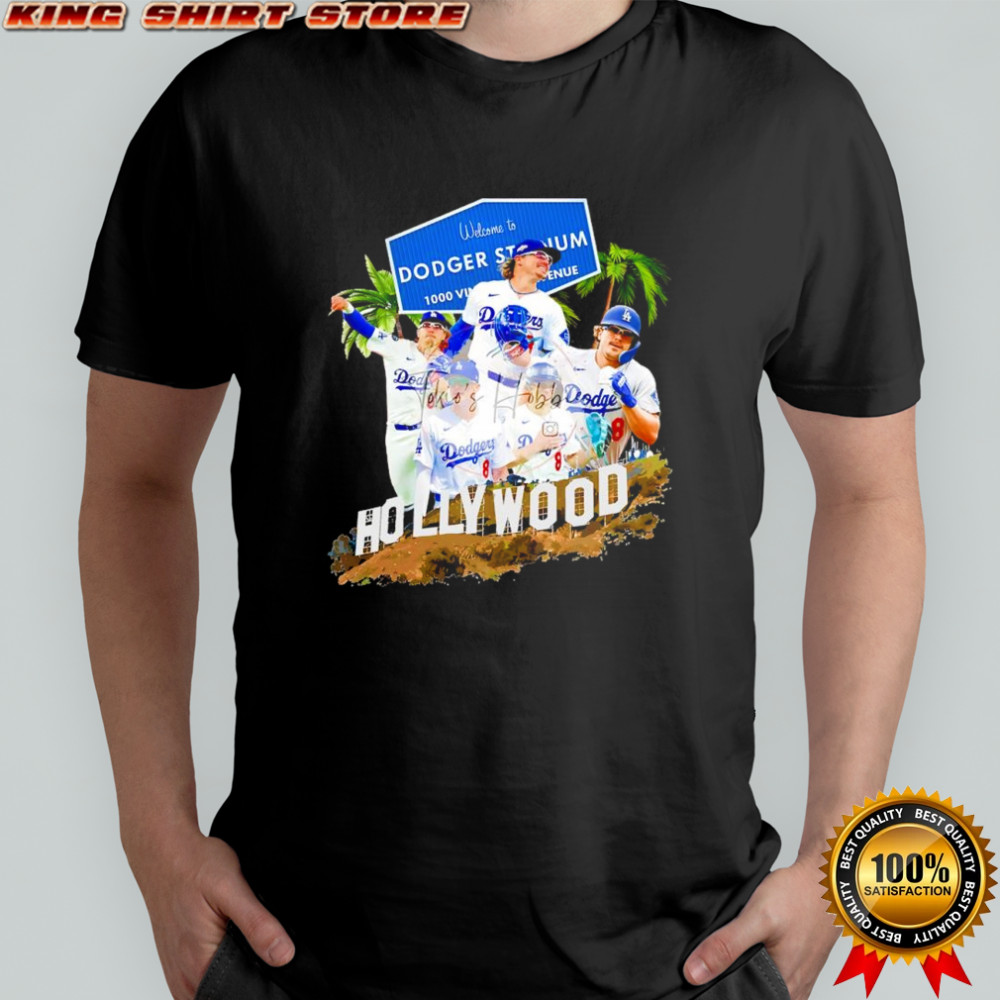 Kiké Hernandez welcome to Dodger Stadium Hollywood Los Angeles Baseball shirt