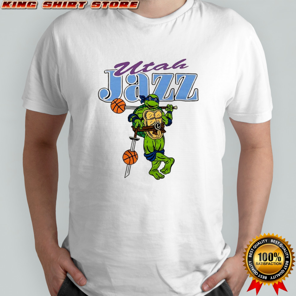 Leonardo Teenage Mutant Ninja Turtles X Utah Jazz basketball shirt