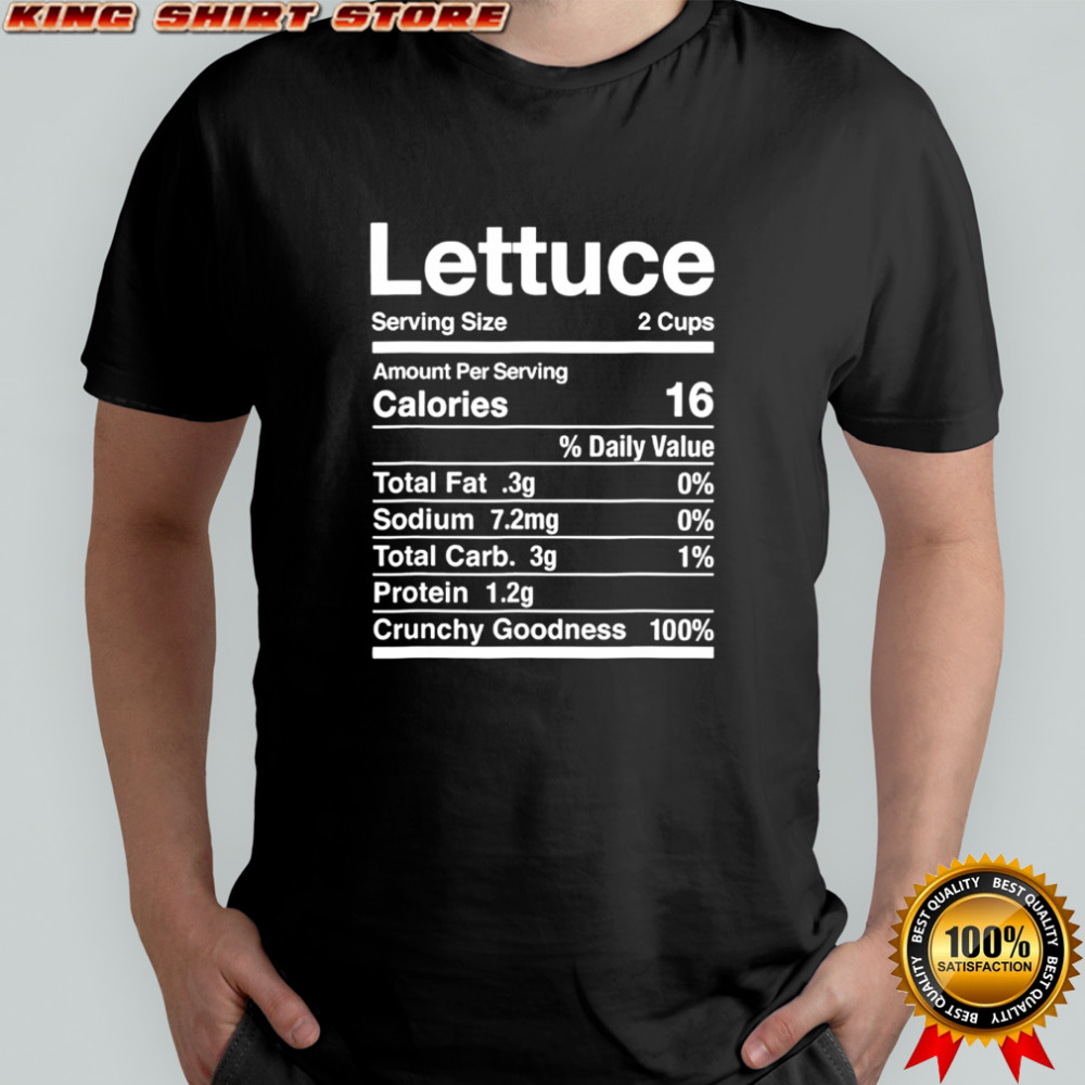 Lettuce Costume Nutrition Facts Lettuce shirt