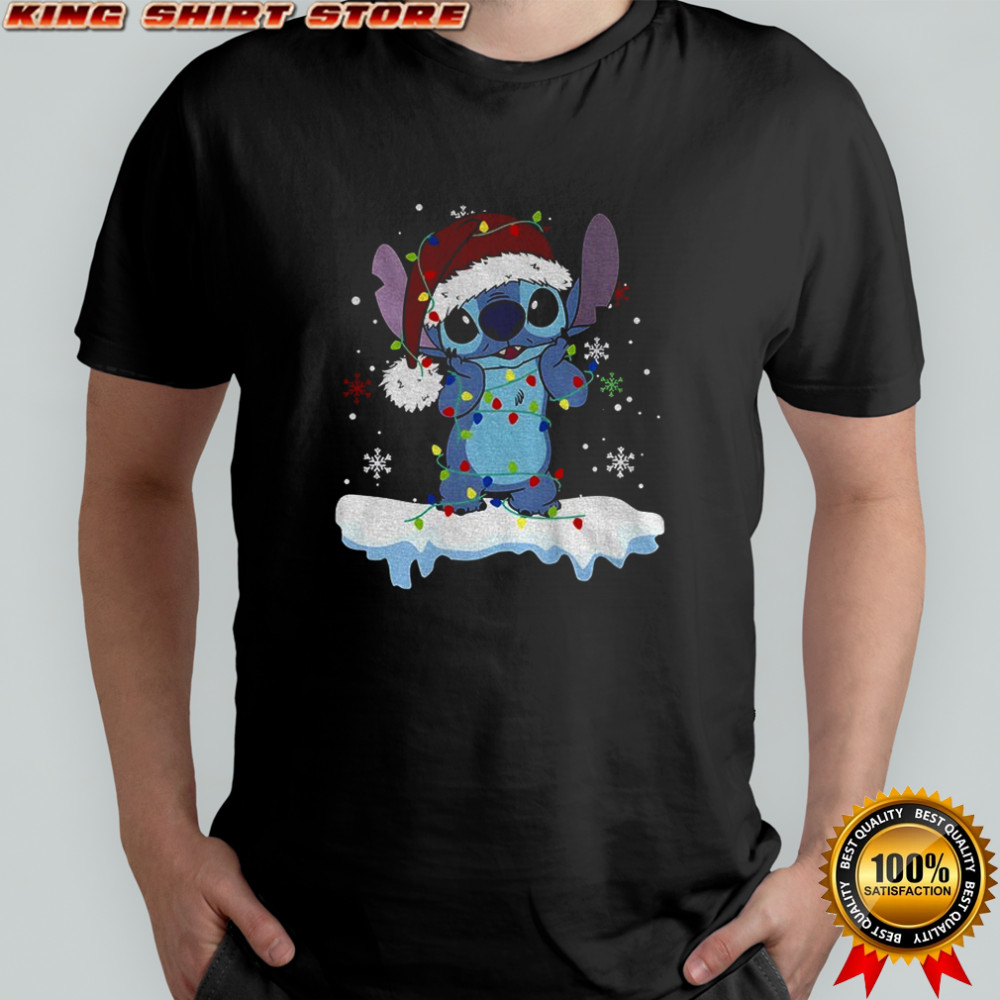 Lilo and Stitch snow winter Merry Christmas shirt
