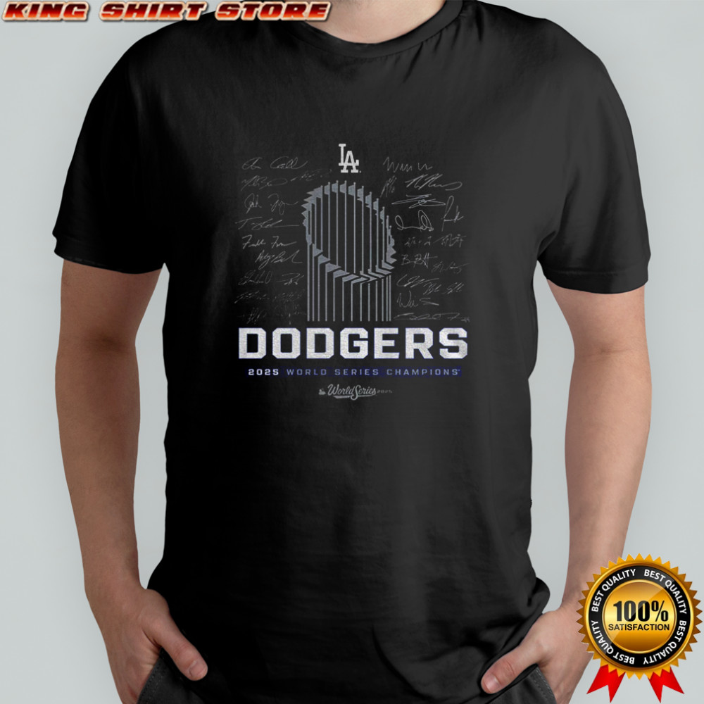Los Angeles Dodgers 2025 World Series Champions Trophy vintage shirt