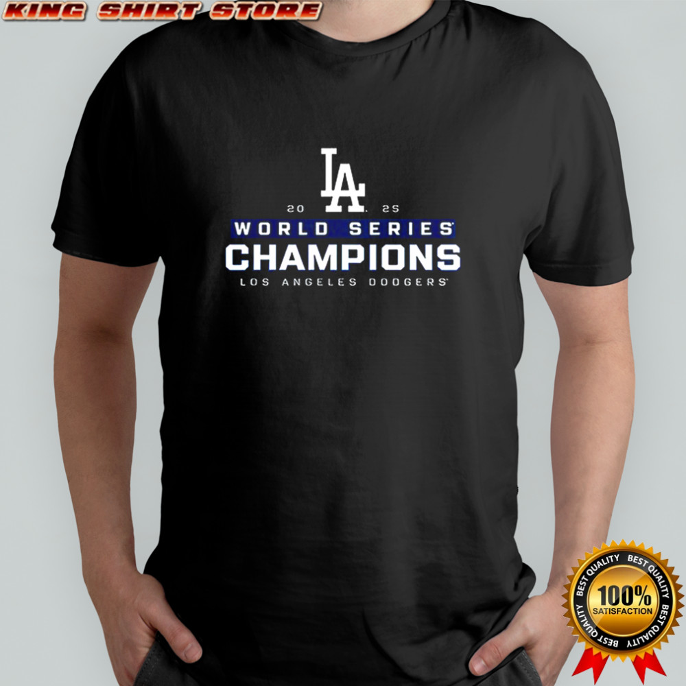 Los Angeles Dodgers 2025 World Series signatures T-shirt