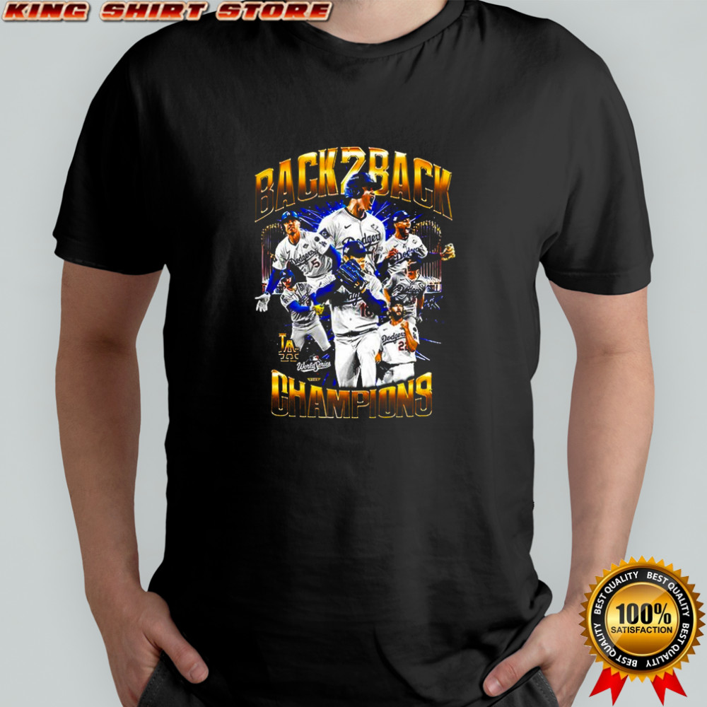 Los Angeles Dodgers back to back World Series 2025 Champions player trophy shirt